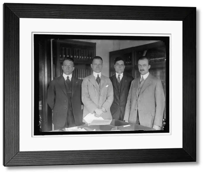 Framed Print : David Lawrence?, 2nd from left, between 1916 and 1918. Creator: Harris & Ewing. David Lawrence?, 2nd from left, between 1916 and 1918. Creator: Harris & Ewing Framed Print : David Lawrence?, 2nd from left, between 1916 and 1918. Creator: Harris & Ewing. David Lawrence?, 2nd from left, between 1916 and 1918. Creator: Harris & Ewing