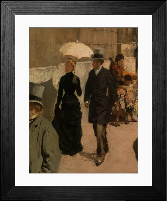 Framed Print : The National Gallery and St. Martin's Church (London), c1878. Creator: Giuseppe de Nittis Framed Print : The National Gallery and St. Martin's Church (London), c1878. Creator: Giuseppe de Nittis