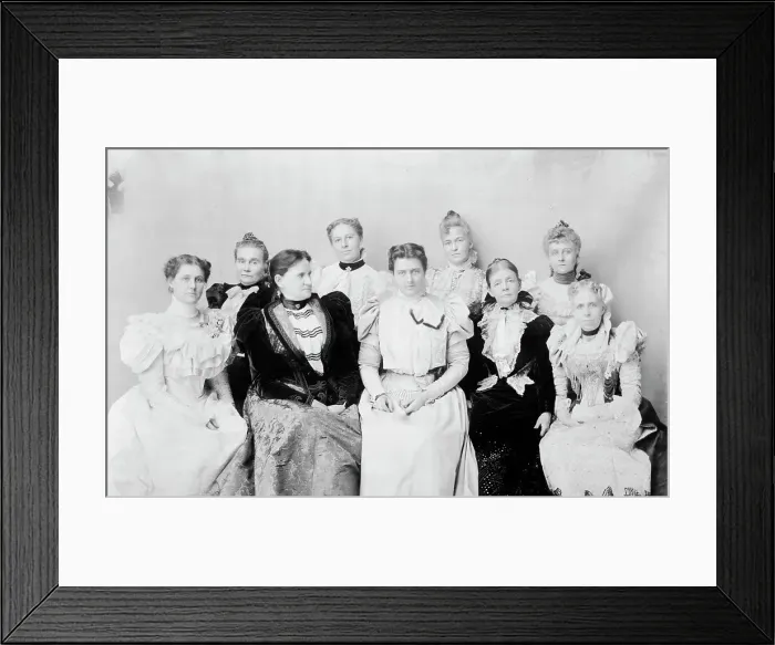 Framed Print : Mrs. Cleveland and the ladies of the Cabinet, no. 2, c1897. Creator: Frances Benjamin Johnston Framed Print : Mrs. Cleveland and the ladies of the Cabinet, no. 2, c1897. Creator: Frances Benjamin Johnston