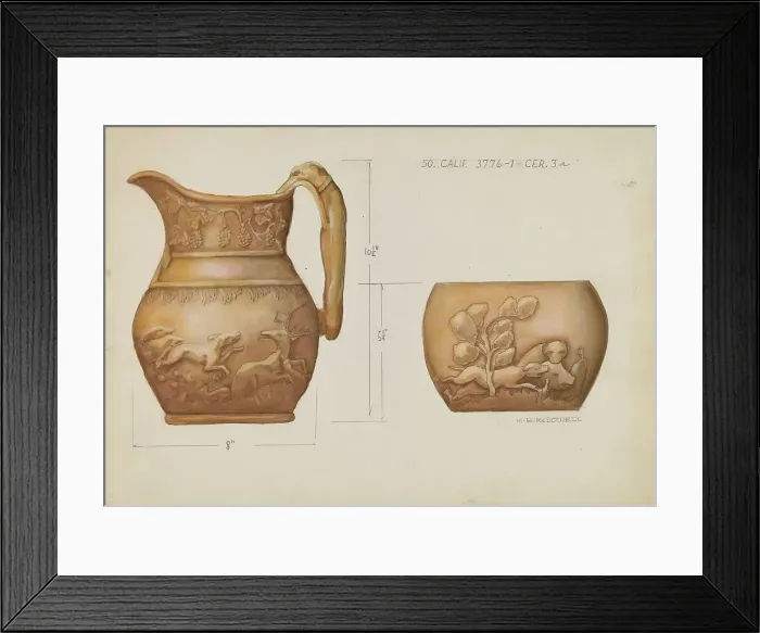 Framed Print : Pitcher, 1936. Creator: M.H. McDowell Framed Print : Pitcher, 1936. Creator: M.H. McDowell