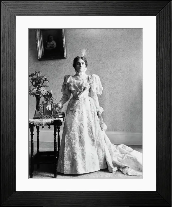 Framed Print : Portrait of Mrs. McKinley, no. 3, c1897. Creator: Frances Benjamin Johnston Framed Print : Portrait of Mrs. McKinley, no. 3, c1897. Creator: Frances Benjamin Johnston