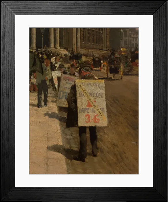 Framed Print : The National Gallery and St. Martin's Church (London), c1878. Creator: Giuseppe de Nittis Framed Print : The National Gallery and St. Martin's Church (London), c1878. Creator: Giuseppe de Nittis