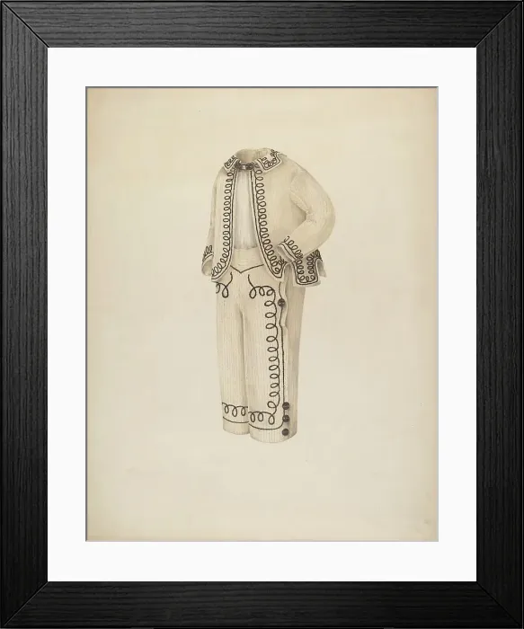 Framed Print : Boy's Suit, c. 1938. Creator: Marjorie McIntyre Framed Print : Boy's Suit, c. 1938. Creator: Marjorie McIntyre