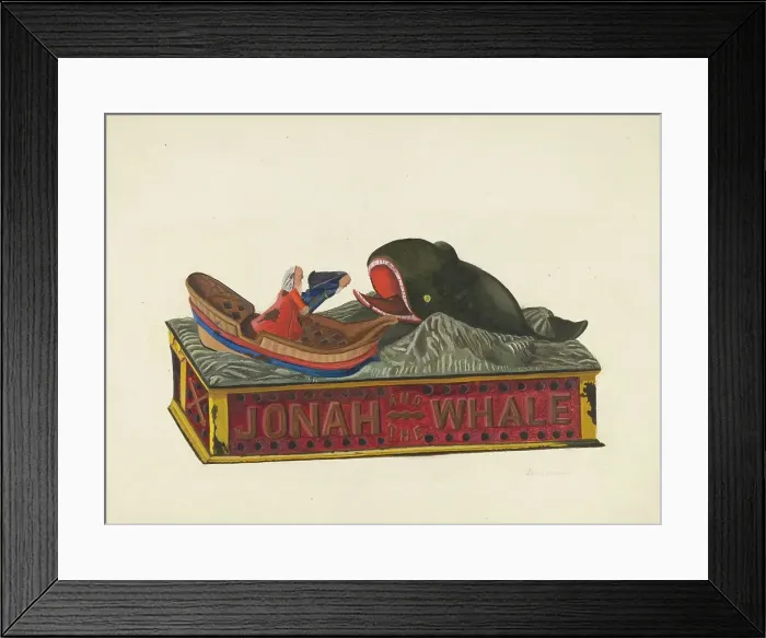 Framed Print : Toy Bank, c. 1938. Creator: James McKenzie Framed Print : Toy Bank, c. 1938. Creator: James McKenzie