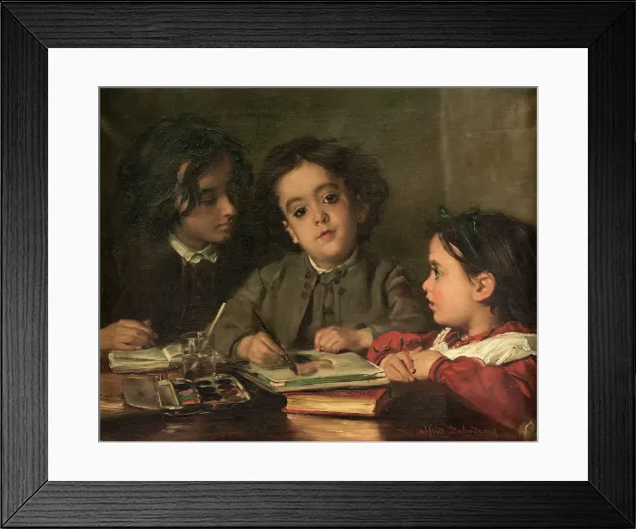 Framed Print : Intimate portraits, 1872. Creator: Alfred Dehodencq Framed Print : Intimate portraits, 1872. Creator: Alfred Dehodencq