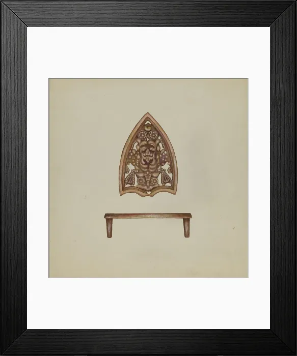 Framed Print : Flat Iron Holder, c. 1937. Creator: Vincent McPharlin Framed Print : Flat Iron Holder, c. 1937. Creator: Vincent McPharlin