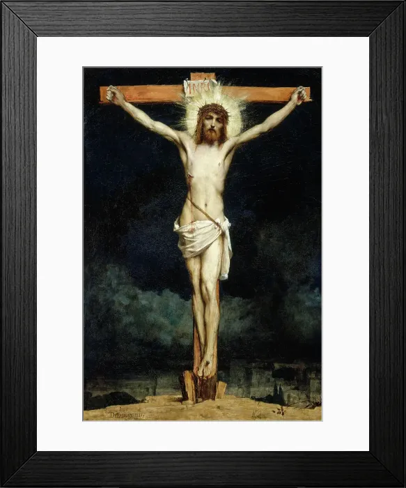 Framed Print : Christ on the cross, 1881. Creator: Jules Elie Delaunay Framed Print : Christ on the cross, 1881. Creator: Jules Elie Delaunay