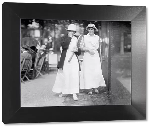 Miss Desha Allen - Tennis Tournament, 1913. Creator: Harris & Ewing. Miss Desha Allen - Tennis Tournament, 1913. Creator: Harris & Ewing