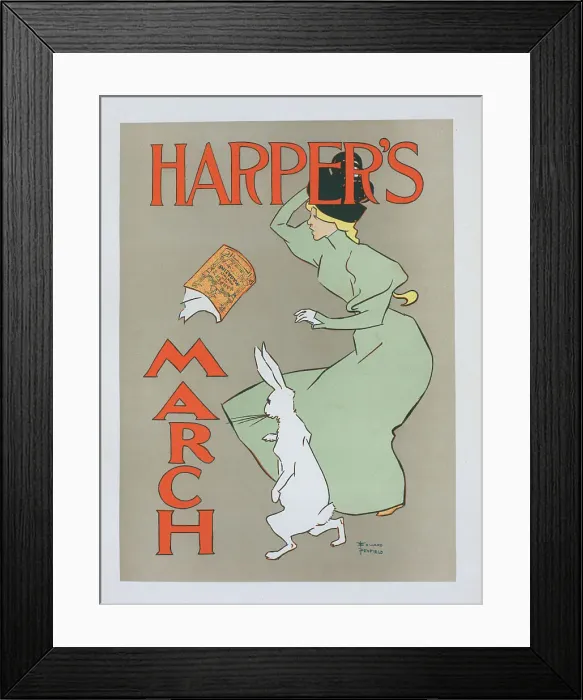 Framed Print : Affiche américaine pour la revue Harper's Magazine, c1896. Creator: Edward Penfield. Affiche américaine pour la revue Harper's Magazine, c1896. Creator: Edward Penfield Framed Print : Affiche américaine pour la revue Harper's Magazine, c1896. Creator: Edward Penfield. Affiche américaine pour la revue Harper's Magazine, c1896. Creator: Edward Penfield