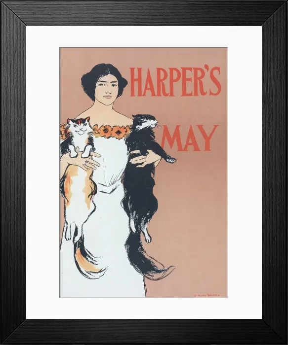 Framed Print : Affiche américaine pour la Revue Harper's Magazine'. Numéro de Mai 1897. c1898. Creator: Edward Penfield. Affiche américaine pour la Revue Harper's Magazine'. Numéro de Mai 1897. c1898. Creator: Edward Penfield Framed Print : Affiche américaine pour la Revue Harper's Magazine'. Numéro de Mai 1897. c1898. Creator: Edward Penfield. Affiche américaine pour la Revue Harper's Magazine'. Numéro de Mai 1897. c1898. Creator: Edward Penfield