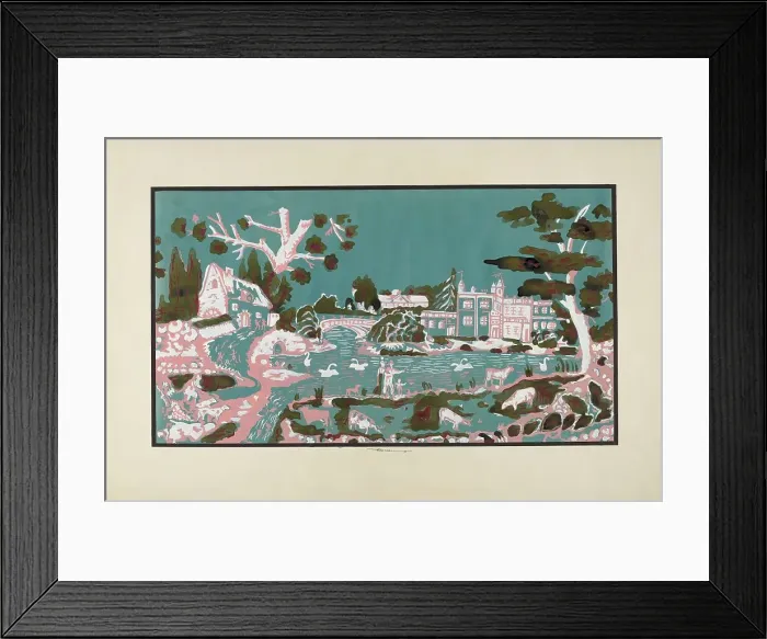 Framed Print : Wallpaper from Bandbox Covering, 1936. Creator: Harold Merriam Framed Print : Wallpaper from Bandbox Covering, 1936. Creator: Harold Merriam
