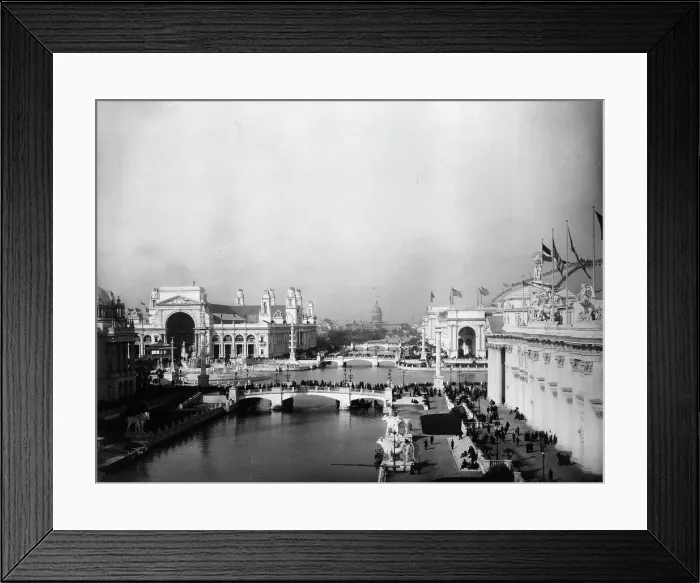 Framed Print : Exposition grounds, World's Columbian Exposition, Chicago, 1893. Creator: Frances Benjamin Johnston Framed Print : Exposition grounds, World's Columbian Exposition, Chicago, 1893. Creator: Frances Benjamin Johnston