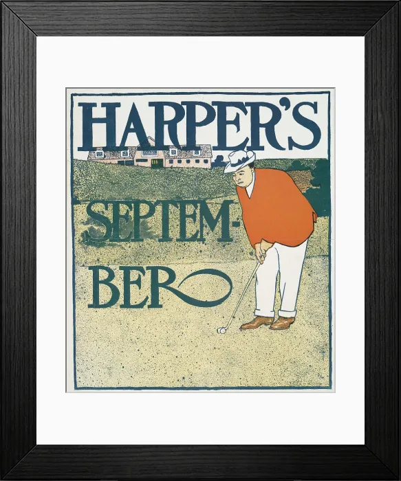 Framed Print : Harper's September, c1890 - 1907. Creator: Edward Penfield Framed Print : Harper's September, c1890 - 1907. Creator: Edward Penfield