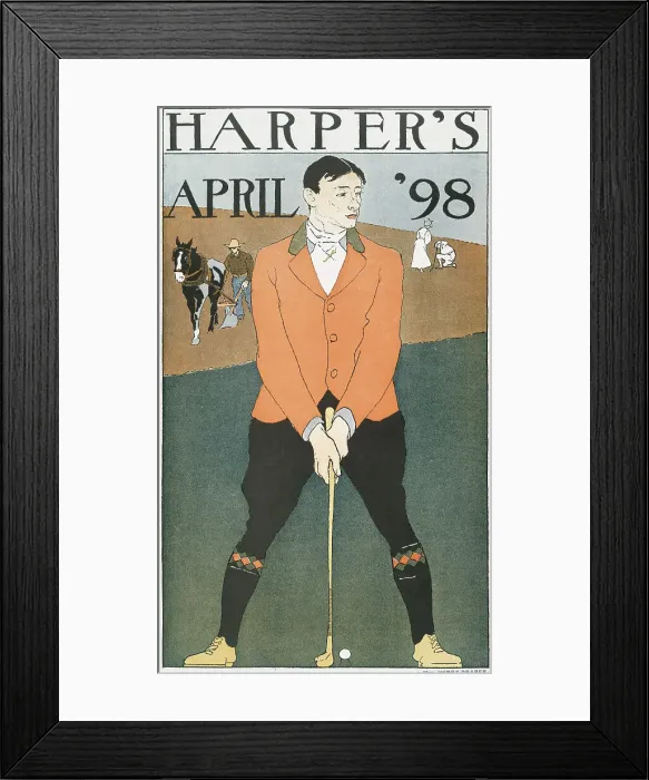 Framed Print : Harper's April 98, c1898. Creator: Edward Penfield Framed Print : Harper's April 98, c1898. Creator: Edward Penfield