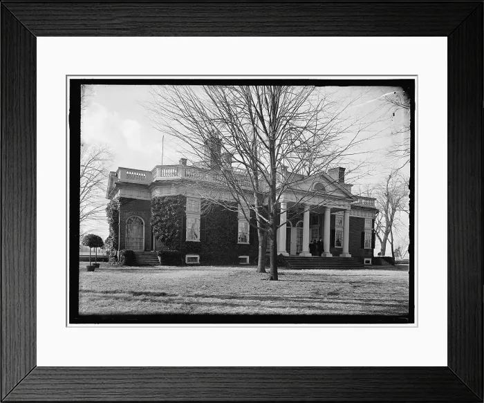 Framed Print : Monticello - portico, between 1914 and 1918. Creator: Harris & Ewing. Monticello - portico, between 1914 and 1918. Creator: Harris & Ewing Framed Print : Monticello - portico, between 1914 and 1918. Creator: Harris & Ewing. Monticello - portico, between 1914 and 1918. Creator: Harris & Ewing