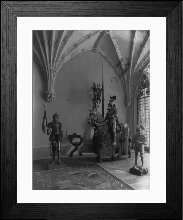 Framed Print : Interior of O.H.P. Belmont house, New York City, between 1909 and 1927. Creator: Frances Benjamin Johnston Framed Print : Interior of O.H.P. Belmont house, New York City, between 1909 and 1927. Creator: Frances Benjamin Johnston