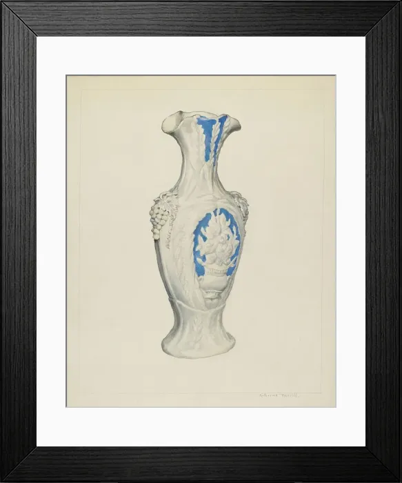 Framed Print : Vase, c. 1937. Creator: Katharine Merrill Framed Print : Vase, c. 1937. Creator: Katharine Merrill