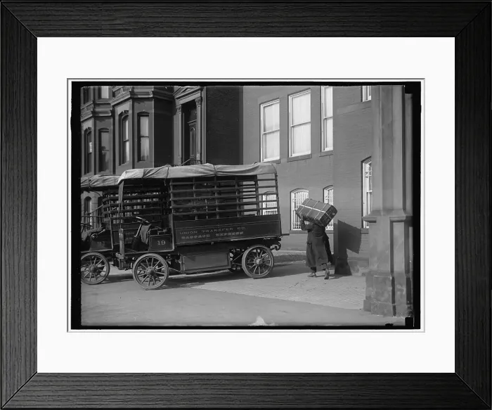 Framed Print : Union Transfer Company truck, between 1914 and 1918. Creator: Harris & Ewing. Union Transfer Company truck, between 1914 and 1918. Creator: Harris & Ewing Framed Print : Union Transfer Company truck, between 1914 and 1918. Creator: Harris & Ewing. Union Transfer Company truck, between 1914 and 1918. Creator: Harris & Ewing