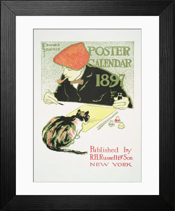 Framed Print : Posters Calendar 1897, Published by R.H.Russell & Son New York, c1897. Creator: Edward Penfield. Posters Calendar 1897, Published by R.H.Russell & Son New York, c1897. Creator: Edward Penfield Framed Print : Posters Calendar 1897, Published by R.H.Russell & Son New York, c1897. Creator: Edward Penfield. Posters Calendar 1897, Published by R.H.Russell & Son New York, c1897. Creator: Edward Penfield