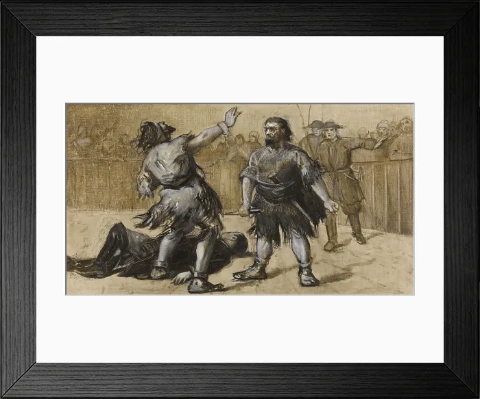 Framed Print : Hans of Iceland before the tribunal, c1889. Creator: Guillaume Albert Demarest Framed Print : Hans of Iceland before the tribunal, c1889. Creator: Guillaume Albert Demarest