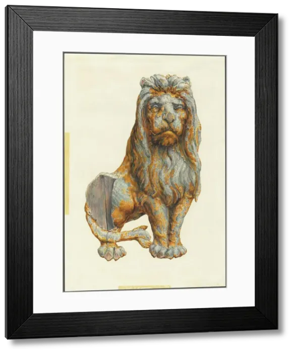 Framed Print : Lion, c. 1939. Creator: Katharine Merrill Framed Print : Lion, c. 1939. Creator: Katharine Merrill