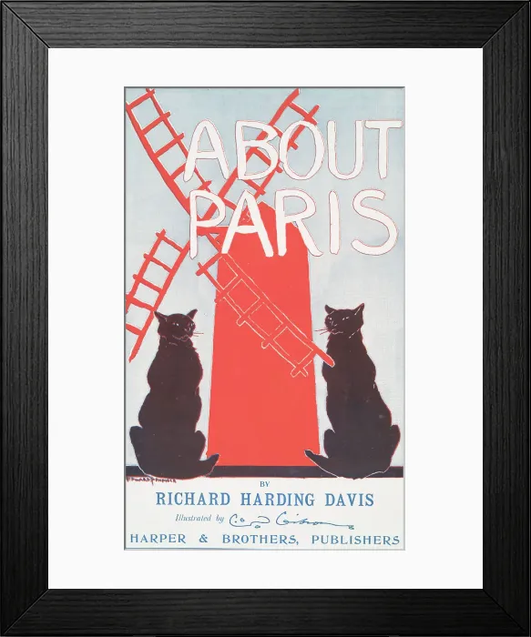 Framed Print : About Paris by Richard Harding Davis, Illustrated by Edward Penfield, Harper & Brothers... c1895. Creator: Edward Penfield. About Paris by Richard Harding Davis, Illustrated by Edward Penfield, Harper & Brothers... c1895 Framed Print : About Paris by Richard Harding Davis, Illustrated by Edward Penfield, Harper & Brothers... c1895. Creator: Edward Penfield. About Paris by Richard Harding Davis, Illustrated by Edward Penfield, Harper & Brothers... c1895