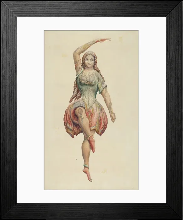 Framed Print : Dancing Girl from Spark's Carousel Wagon, c. 1938. Creator: Katharine Merrill Framed Print : Dancing Girl from Spark's Carousel Wagon, c. 1938. Creator: Katharine Merrill