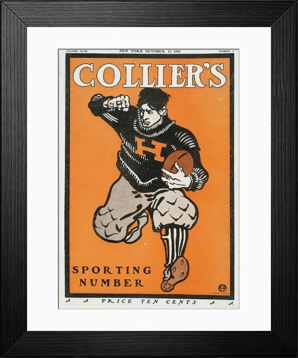 Framed Print : Collier's, Sporting Number, Volume XXVIII, New York Oct 12, 1901, Number 2, Price Ten Cents, c1901. Creator: Edward Penfield Framed Print : Collier's, Sporting Number, Volume XXVIII, New York Oct 12, 1901, Number 2, Price Ten Cents, c1901. Creator: Edward Penfield