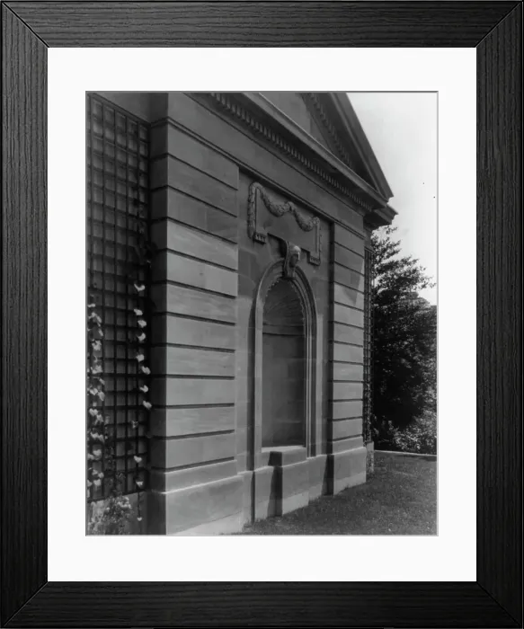 Framed Print : Hamilton Rice Home in Newport, Rhode Island, exterior detail, between 1917 and 1927. Creator: Frances Benjamin Johnston Framed Print : Hamilton Rice Home in Newport, Rhode Island, exterior detail, between 1917 and 1927. Creator: Frances Benjamin Johnston