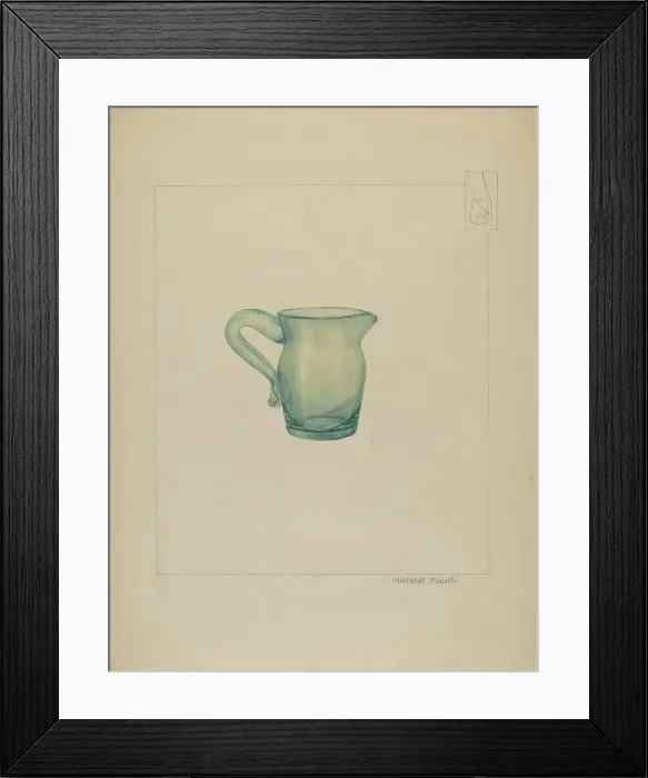 Framed Print : Cream Pitcher, c. 1937. Creator: Michael J. Miceli Framed Print : Cream Pitcher, c. 1937. Creator: Michael J. Miceli