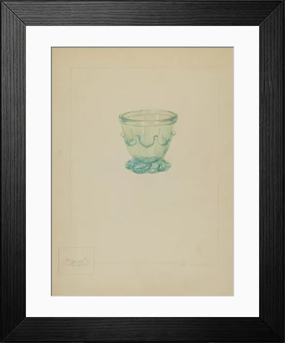 Framed Print : Glass Sugar Bowl, 1935 / 1942. Creator: Michael J. Miceli Framed Print : Glass Sugar Bowl, 1935 / 1942. Creator: Michael J. Miceli