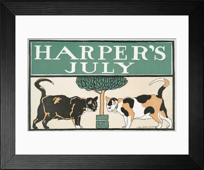 Framed Print : Harper's July, c1898. Creator: Edward Penfield Framed Print : Harper's July, c1898. Creator: Edward Penfield