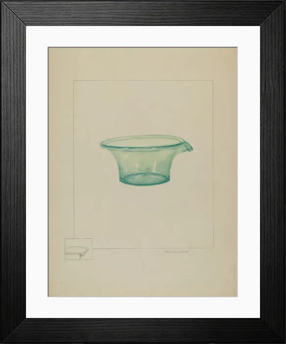 Framed Print : Glass Dish, c. 1937. Creator: Michael J. Miceli Framed Print : Glass Dish, c. 1937. Creator: Michael J. Miceli