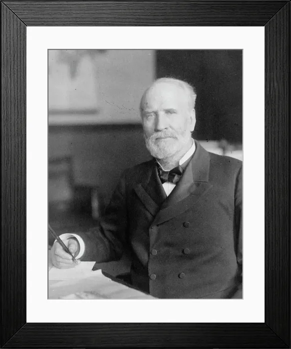 Framed Print : James Wilson, half-length portrait, seated at desk, facing slightly left, c1906. Creator: Frances Benjamin Johnston Framed Print : James Wilson, half-length portrait, seated at desk, facing slightly left, c1906. Creator: Frances Benjamin Johnston