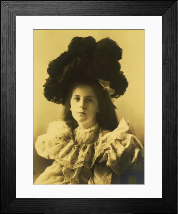 Framed Print : Martha Cameron, head-and-shoulders portrait, facing slightly left... between 1890 and 1910. Creator: Frances Benjamin Johnston Framed Print : Martha Cameron, head-and-shoulders portrait, facing slightly left... between 1890 and 1910. Creator: Frances Benjamin Johnston