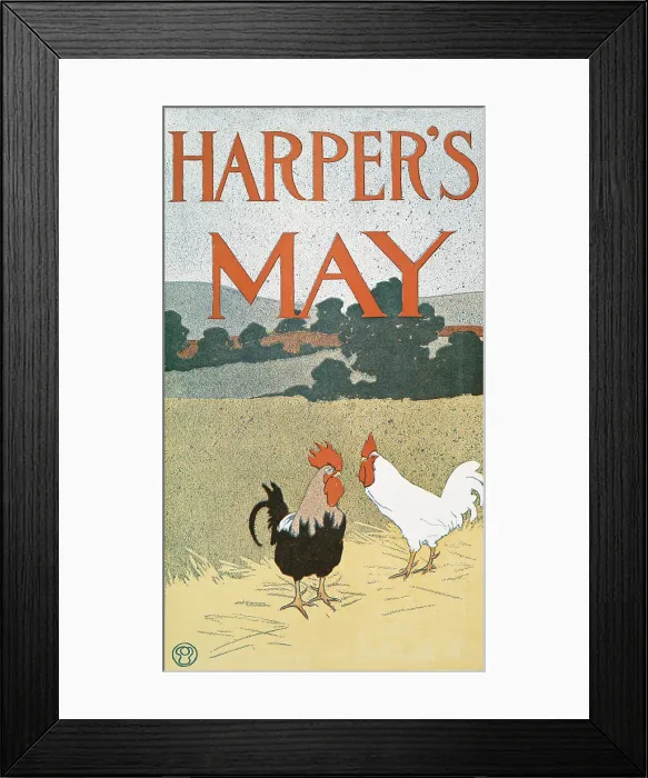 Framed Print : Harper's May, c1893 - 1899. Creator: Edward Penfield Framed Print : Harper's May, c1893 - 1899. Creator: Edward Penfield