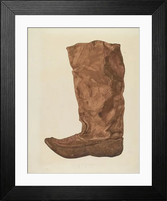Framed Print : Boot, 1938. Creator: Eugene C. Miller Framed Print : Boot, 1938. Creator: Eugene C. Miller