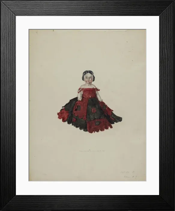 Framed Print : Pen Wiper Doll, c. 1937. Creator: Eugene C. Miller Framed Print : Pen Wiper Doll, c. 1937. Creator: Eugene C. Miller