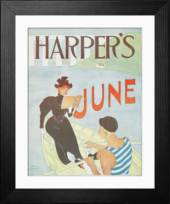 Framed Print : Harper's June, c1893 - 1899. Creator: Edward Penfield Framed Print : Harper's June, c1893 - 1899. Creator: Edward Penfield