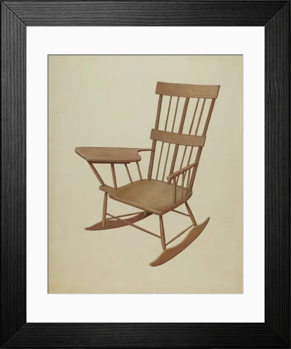 Framed Print : Rocking Chair, 1942. Creator: Josephine Miller Framed Print : Rocking Chair, 1942. Creator: Josephine Miller