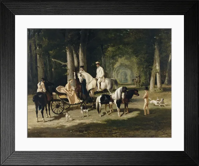 Framed Print : Monsieur et Madame Mosselman and their two daughters, 1848. Creator: Alfred Dedreux Framed Print : Monsieur et Madame Mosselman and their two daughters, 1848. Creator: Alfred Dedreux