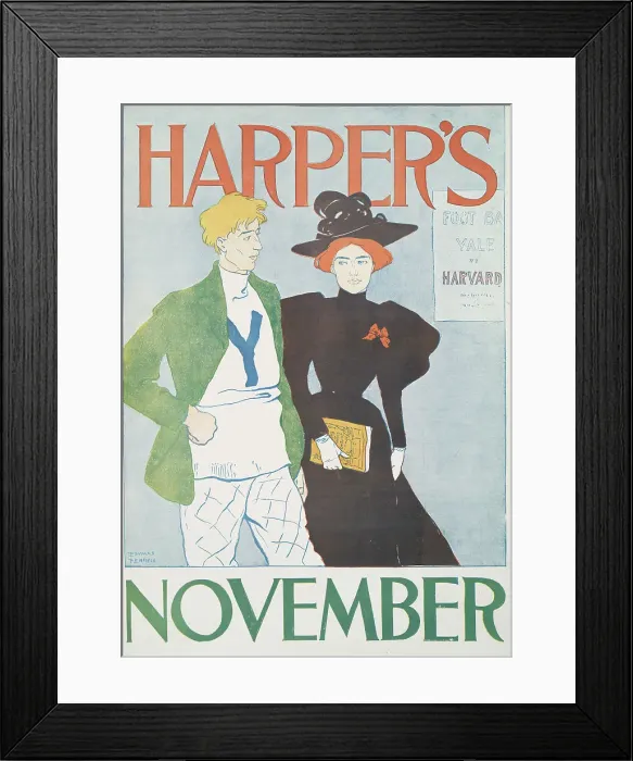 Framed Print : Harper's November, c1894. Creator: Edward Penfield Framed Print : Harper's November, c1894. Creator: Edward Penfield