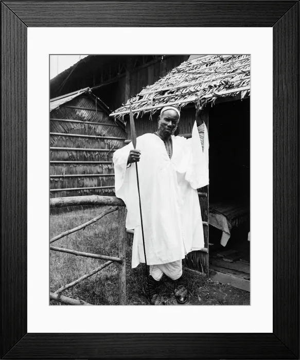 Framed Print : Chief, darkest Africa, 1901. Creator: Frances Benjamin Johnston Framed Print : Chief, darkest Africa, 1901. Creator: Frances Benjamin Johnston