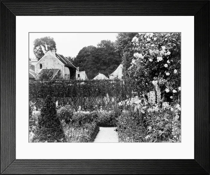 Framed Print : Pavilion Colombe, Mrs. Edith Wharton's villa, St. Brice-sous-Forêt, France, with garden... 1925. Creator: Frances Benjamin Johnston Framed Print : Pavilion Colombe, Mrs. Edith Wharton's villa, St. Brice-sous-Forêt, France, with garden... 1925. Creator: Frances Benjamin Johnston