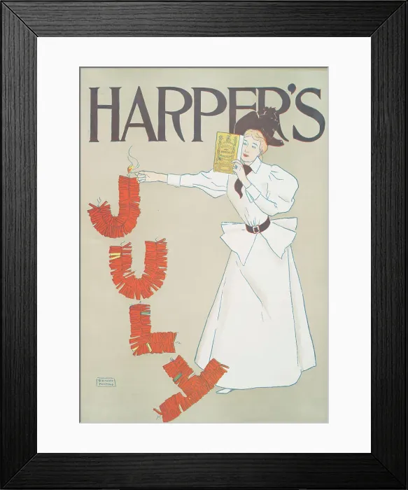 Framed Print : Harper's July, c1894. Creator: Edward Penfield