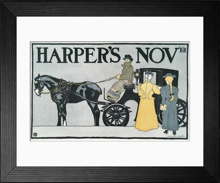 Framed Print : Harper's November, c1890 - 1907. Creator: Edward Penfield Framed Print : Harper's November, c1890 - 1907. Creator: Edward Penfield