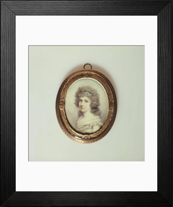 Framed Print : Portrait of a young woman, c1800. Creator: George Engleheart Framed Print : Portrait of a young woman, c1800. Creator: George Engleheart