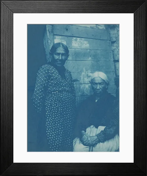 Framed Print : Two Native American women, posed, on Mackinac Island, 1903. Creator: Frances Benjamin Johnston Framed Print : Two Native American women, posed, on Mackinac Island, 1903. Creator: Frances Benjamin Johnston