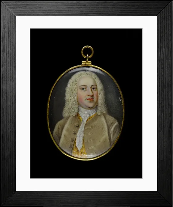 Framed Print : Portrait of a man, between 1710 and 1730. Creator: English School Framed Print : Portrait of a man, between 1710 and 1730. Creator: English School