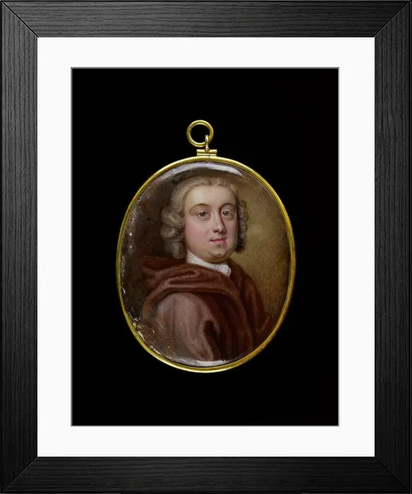 Framed Print : Portrait of a man, between 1740 and 1770. Creator: English School Framed Print : Portrait of a man, between 1740 and 1770. Creator: English School